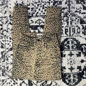 Good American Good Waist Jeans Leopard Print size 4/27